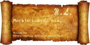 Merkle Lukrécia névjegykártya